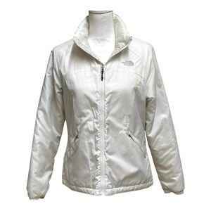 THE NORTH FACE Women's Cream White Lightweight Puffer Jacket Full Zip Size M